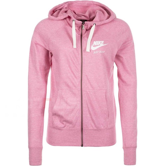 Nike Vintage Just Do It Pink Jersey Knit Hoodie - Picture 4 of 5